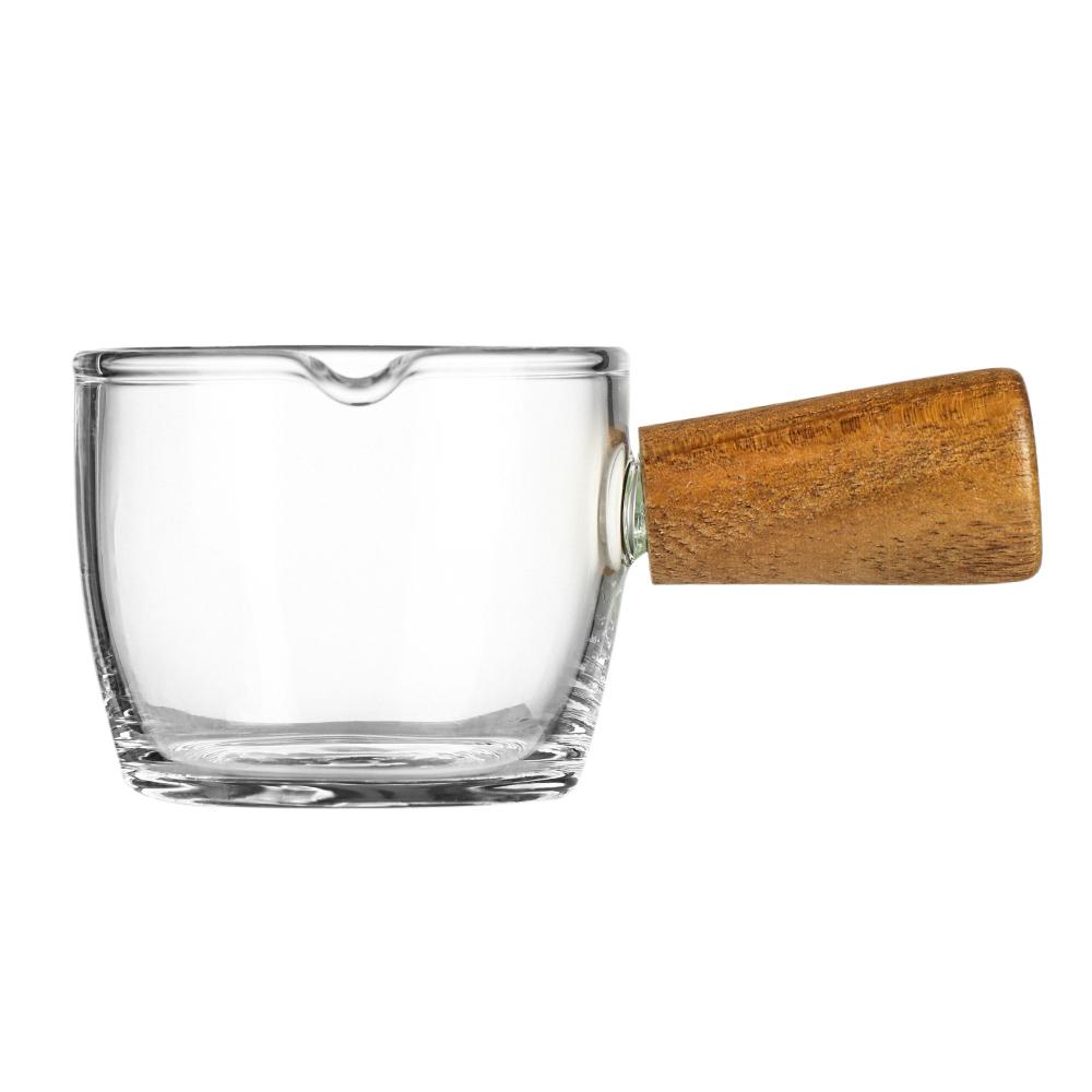 Wooden Small Milk Tank With Handle Milk Cup Cup Coffee Cup Glass 50ML