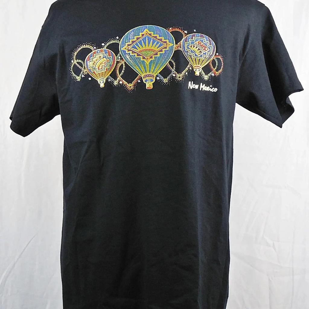 New Mexico Hot Air Balloon Black S T Shirt By Sportex Made In Usa L Vintage Slightly Streetwear Stylish Stretched
