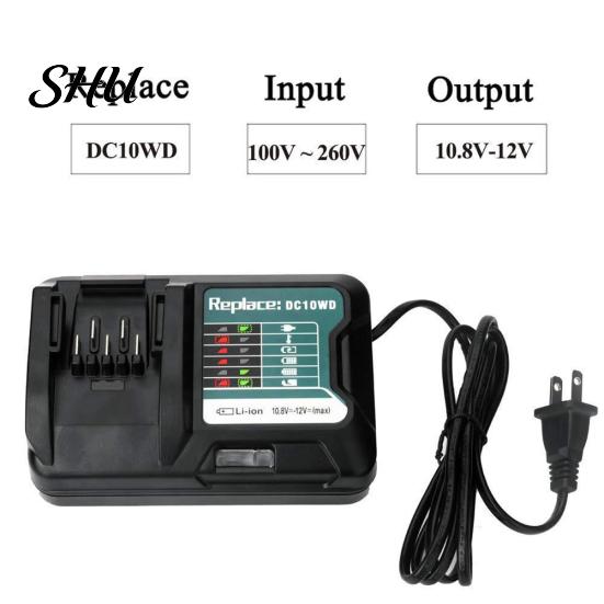 Ladegerät ersetzt für Makitas 10,8 V 12 V DC10WD BL1016 BL1021B BL1041B FD05 US-Stecker