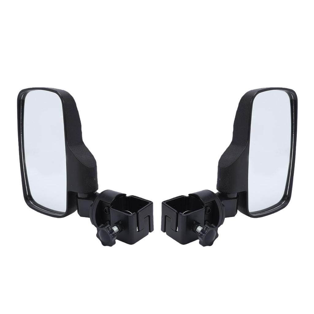 Golf Cart Side Rearview Mirror 360 Degrees Adjustable Angle Universal Golf Cart Side Mirrors for 1in 1.25in Square Tube