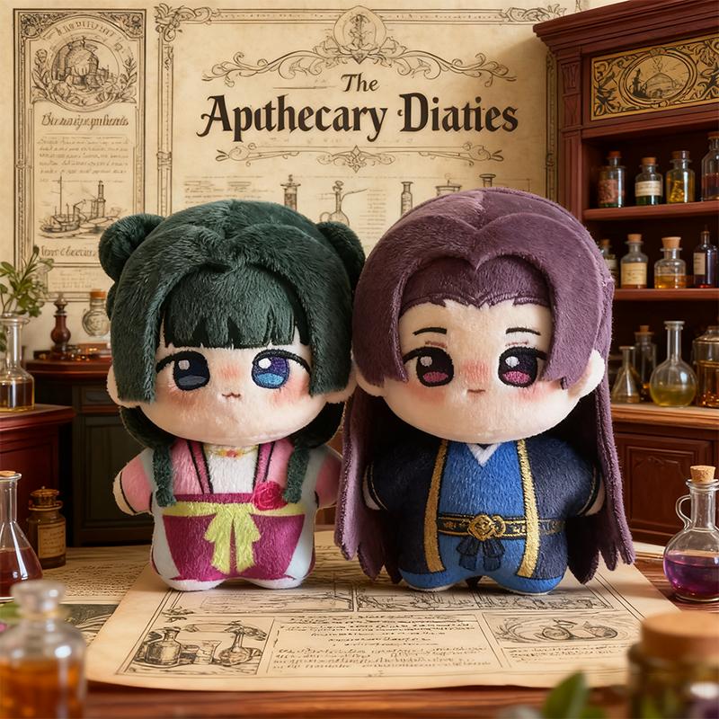 10CM Cartoon Anime Maomao Die Apotheker-Tagebücher Plüschtier Weiche Baumwoll-Schlüsselanhänger Rucksackanhänger Jinshi Figur Cosplay Kindergeschenke