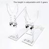 Clear Acrylic Hand Gun Display Stand Pistol Rack Holder For 5 Gears Adjustable Short Toy Gun Model Showing Rack