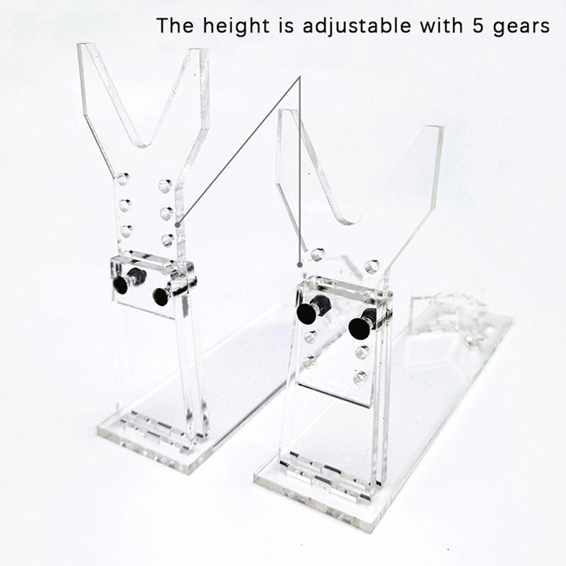 Clear Acrylic Hand Gun Display Stand Pistol Rack Holder For 5 Gears Adjustable Short Toy Gun Model Showing Rack
