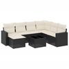 Vidaxl 8-Cz. Garden Lounge Set, With Cushions, Black