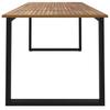 Garden Table with U Shaped Legs 200 x 90 x 75 cm Solid Acacia Wood