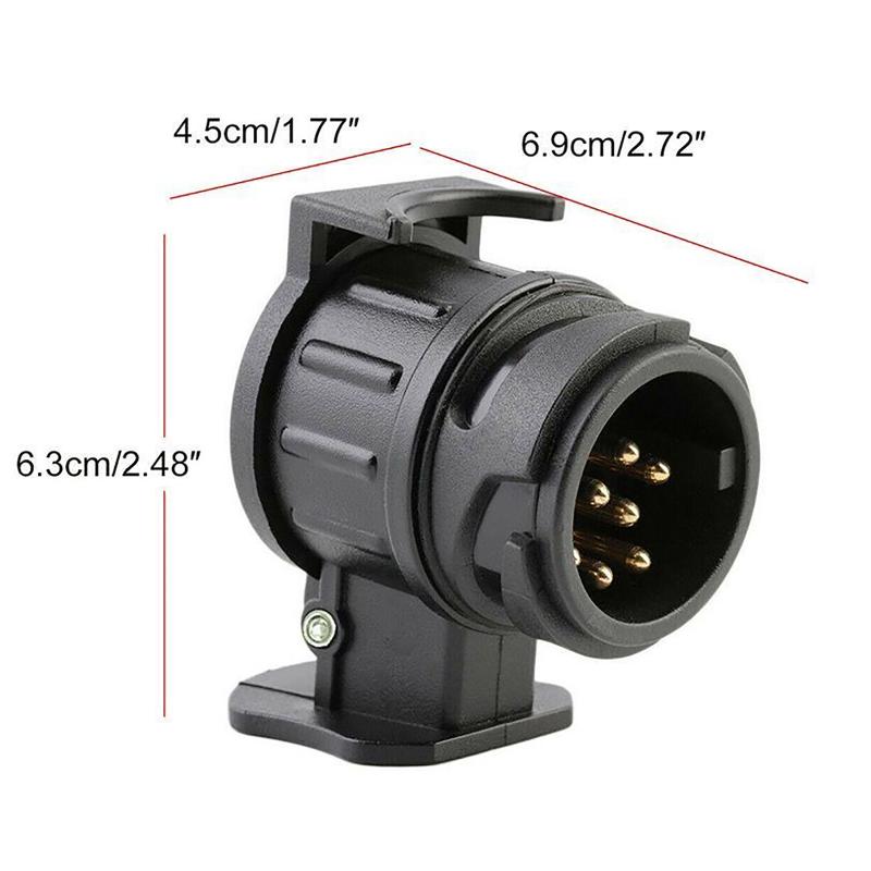 

13 To 7 Pin Plug Adapter Durable Trailer Connector 12V Towbar Towing Plugs Socket Adapter Protect Connections A30 Connector 1PC