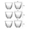 6pcs Sets Small Tea Cup Creative Kung Fu Tea Cup Transparent Water Cup Personalized Drinkware Household Drinking Glasses Gifts