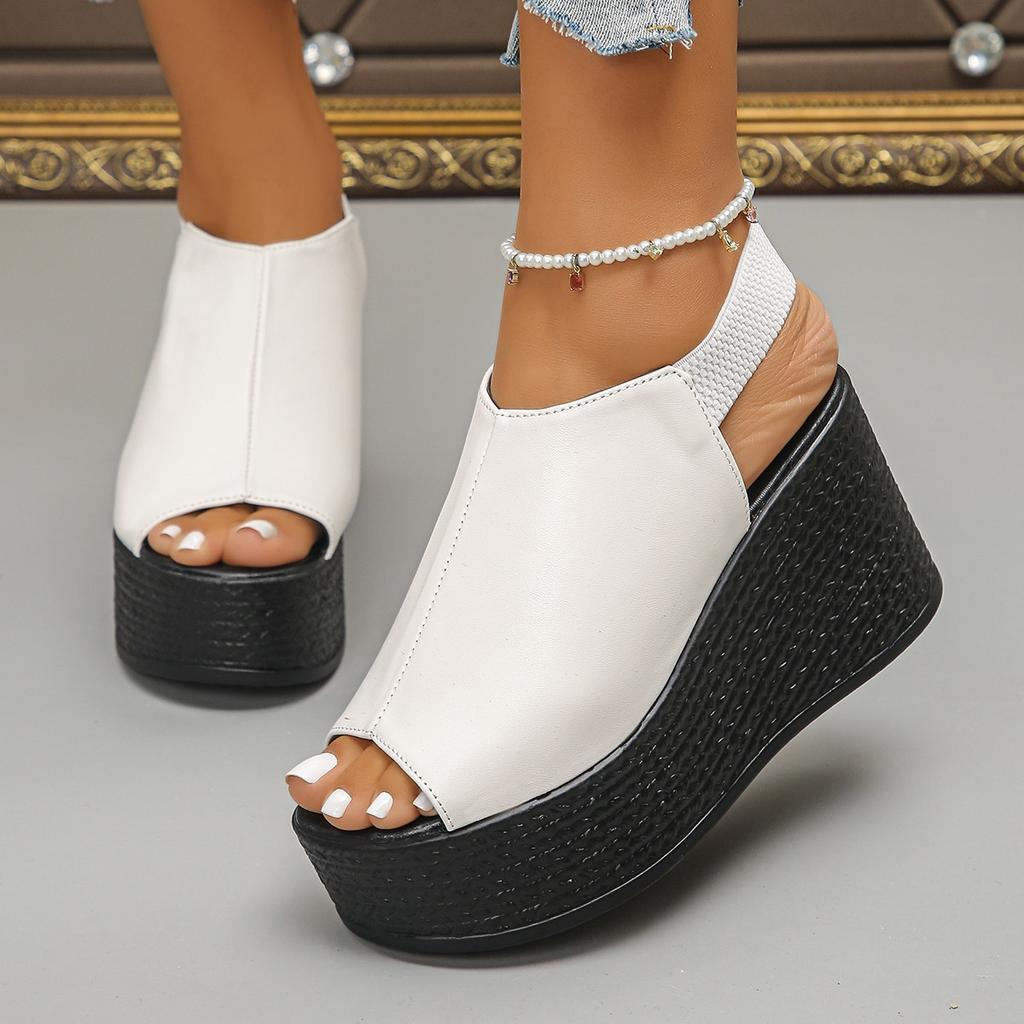 Fashion Women Platform Wedge Sandals Summer Plus Size Thick Bottom Shoes Women Platform Peeping Toe Casual Sandals Sandalias De Mujer