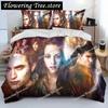 3D Biss zum Morgengrauen HD Bedruckte Decke Bettwäsche-Set, Bettbezug Bett-Set Steppdeckenbezug Kissenbezug, King Queen Größe Bettwäsche-Set Junge