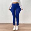 Winter Leggings High-Waisted Straight Leg Pants with Velvet Lining Solid Color Body Shaping Women Leggings