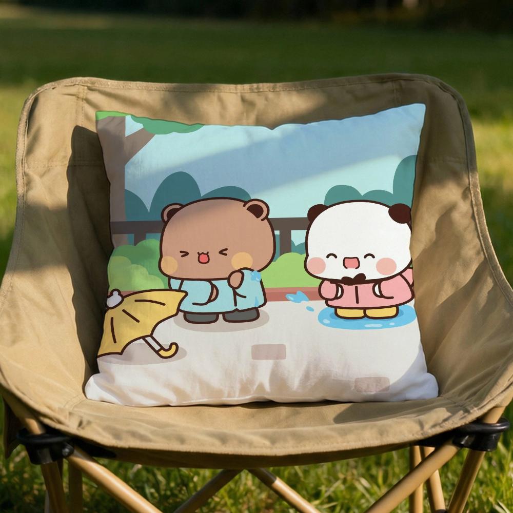 Cute BBUBU DUDUS Cushion Cover Soft Reversible  Durable Pillow Cover  MultiScene Use for Home  Car Daily Comfort