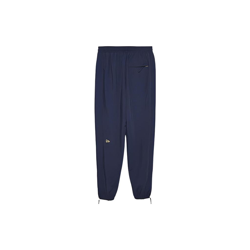 New Era Solid Color Brand Logo Print Elastic Waist Knitted Sports Pants Unisex bottoms Blue 13338705