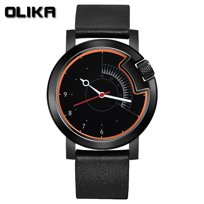 New Top Brand Men's Watch Steel Sapphire Mirror Quartz Watch Men's Waterproof Fashion Clear Large Dial Watch