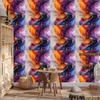 Ink Red and Purple Wallpaper for Living Room and Bedroom 50x1000