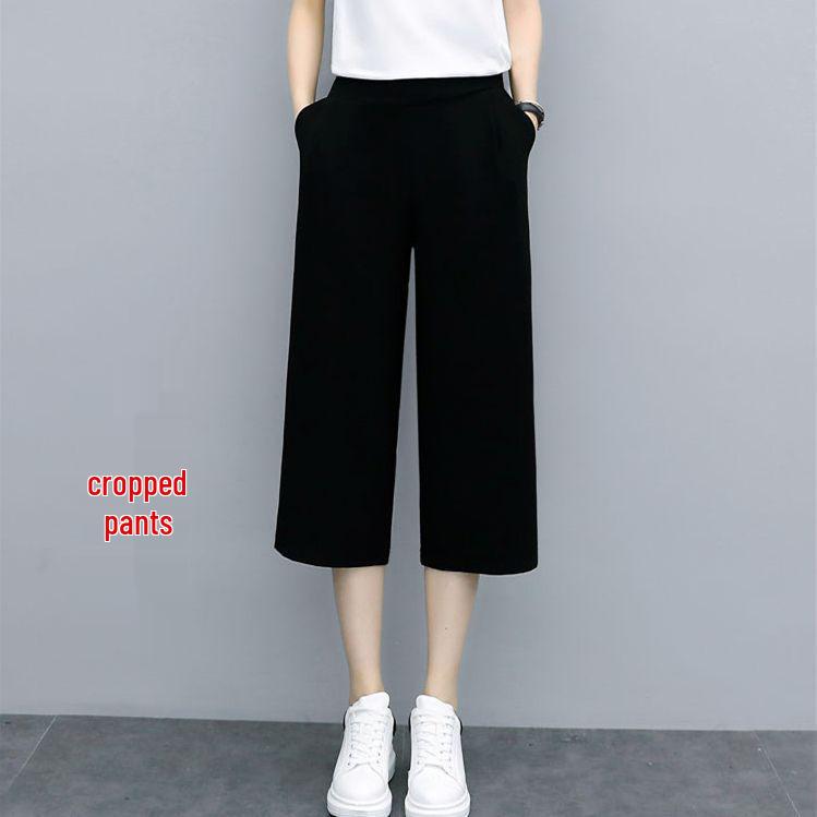 Petite Women s High-Waisted Wide-Leg Slim-Fit Summer Trousers S (80-95 lbs)