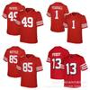 San Francisco 49ers NFL Youth Women Jersey Football Uniform With Purdy 13 Bosa 97 Names