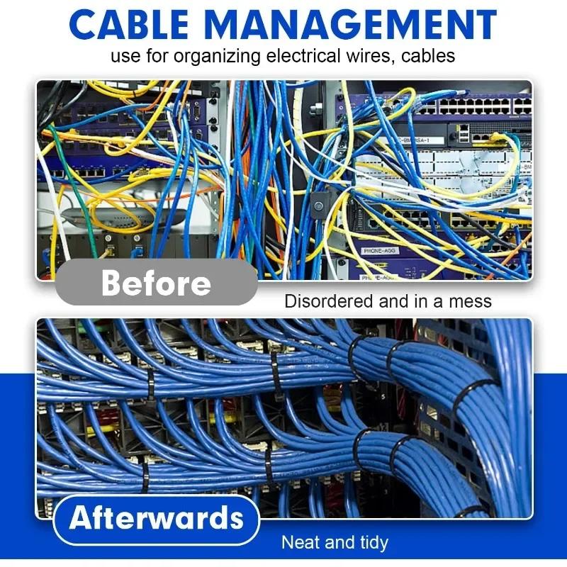 Cable Ties Reusable Plastic Flanges Ties Cable Plastic Nylon Cable Ties organizer Clamp Self-locking Offi Wire Zip