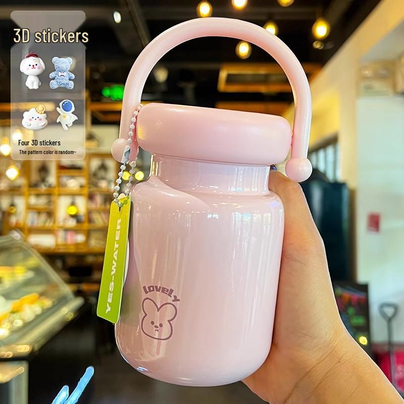 Cute 2026 Stainless Steel Portable Thermos Cup – High-Value, Celebrity-Style for Students