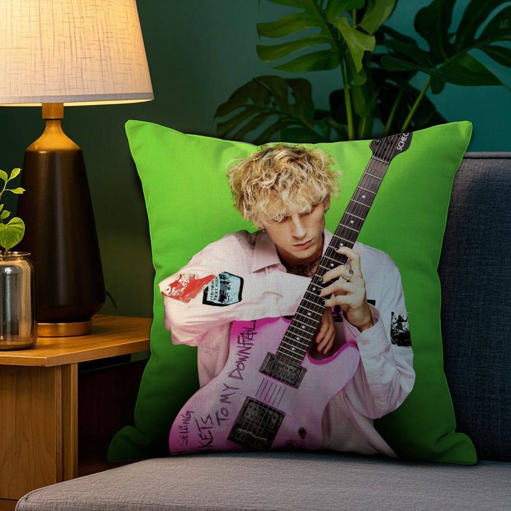 M-Maskingevär K-Kelly Örngott Plyschtyg Mjukt Dubbelsidigt Tryck Soffakuddfodral Prydnadskuddfodral