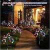 Red White Blue Solar Star Stake Lights Outdoor Waterproof LED Lawn Lamp for Yard Garden Patio Path Home Decorative Lighting