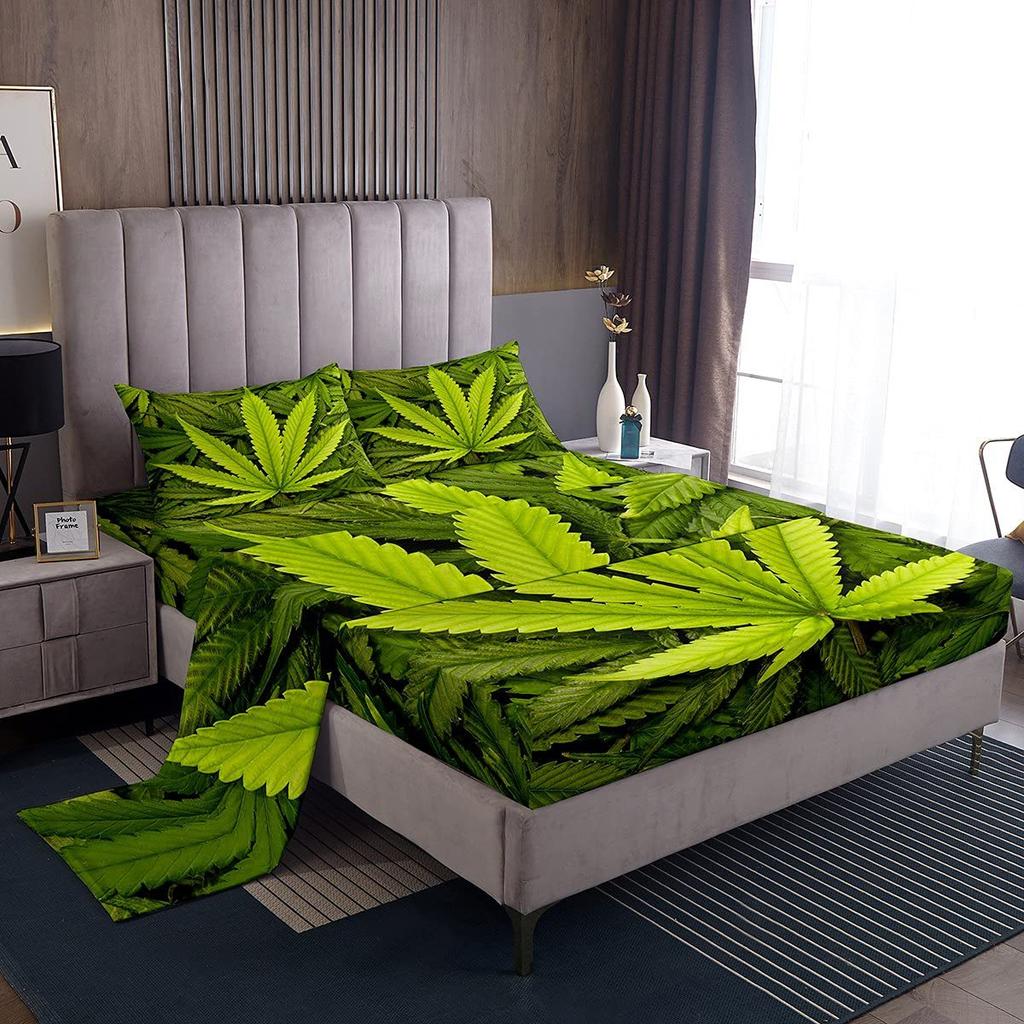 Ocean Submarine Creature Pattern Mattress Four-Piece Bedding Set Bedroom Dormitory Bedding Decoration