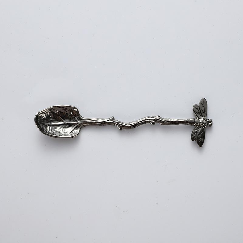 Dragonfly Design Coffee Spoon Metal Bar Tea Spoon Stirring Tool Kitchen Dessert Scoop Tablewear