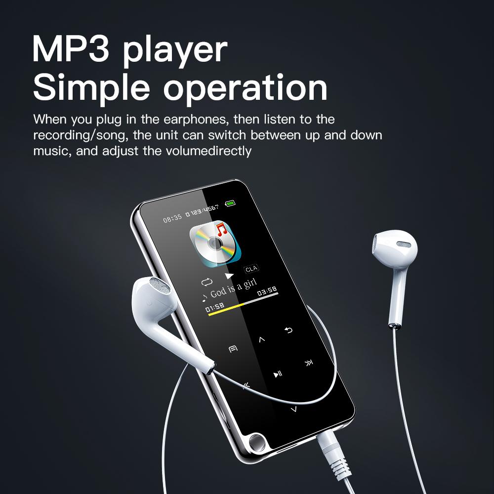 4GB / 8GB / 16GB / 32GB / 64GB / 128GB 1,8-Zoll-Bildschirm MP3-Musikplayer MP4 Bluetooth Walkman E-Book Radio Sprachaufnahmegerät