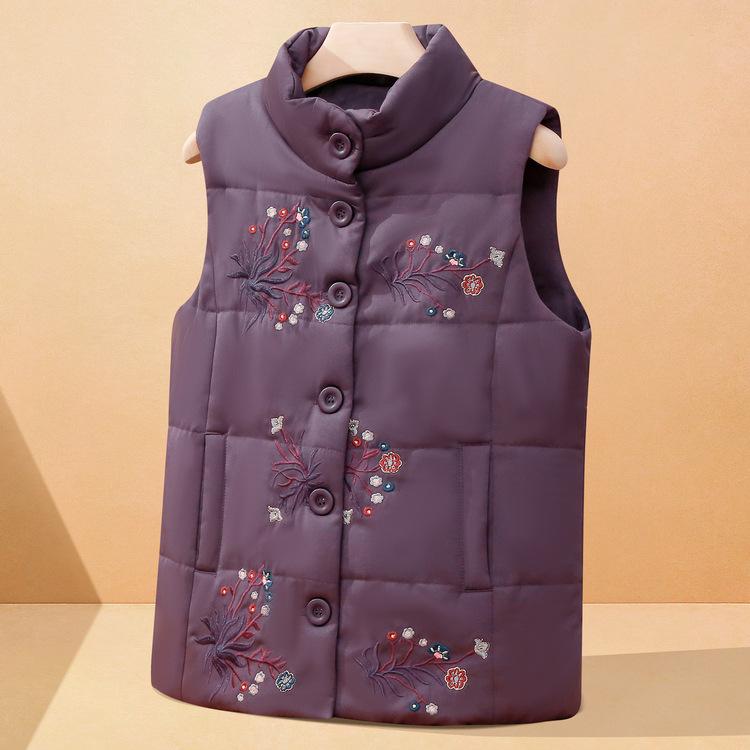 

New Winter Vest Thickened Middle-aged and Elderly Clothes for Mothers Women s Horse Clip Grandma Warm Winter Shoulders 5XL