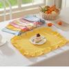 French Design Cloth Placemat Ruffle Edges Gingham Plaids Washable Table Mat For Banquets Wedding Parties Home Decors