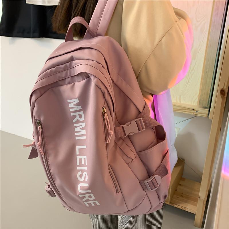 Letter Student Lightweight Backpack Large Capacity School Bag For Use Daily
