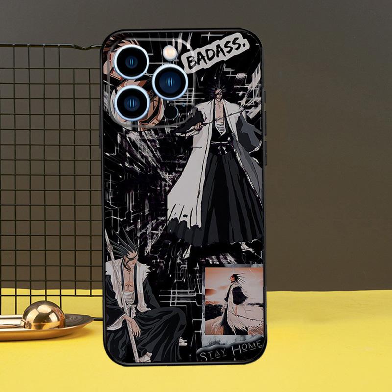 Ichigo Kenpachi Bleach Manga Anime Protective Cover For iPhone 11 14 12 13 Pro Max Mini X XR XS Max 7 8 Plus SE 2020 Phone Case