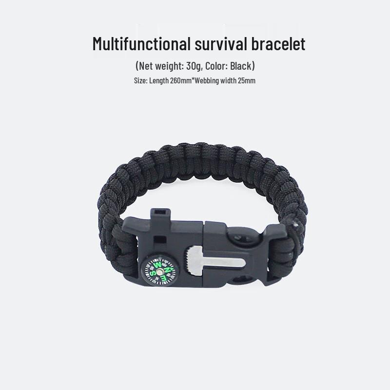 Outdoor 5-in-1 Survival Compass Bracelet
