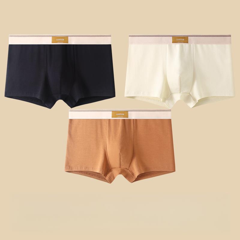 3pcs Men's Underwear Men's Boxer Shorts Teenagers' Breathable Four Cornered Shorts Men's Shorts Boxer Brief