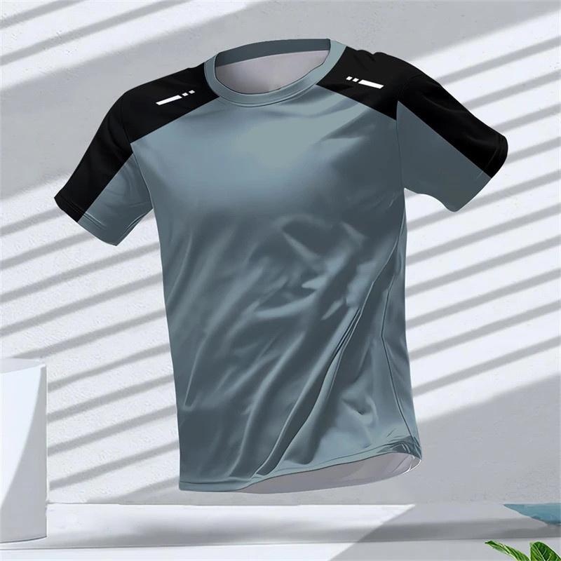 2026 New 3D Printing Hot-Selling Outdoor Running Sports Breathable Quick-Drying Fitness Clothes Casual Wear Round Neck T-Shirt