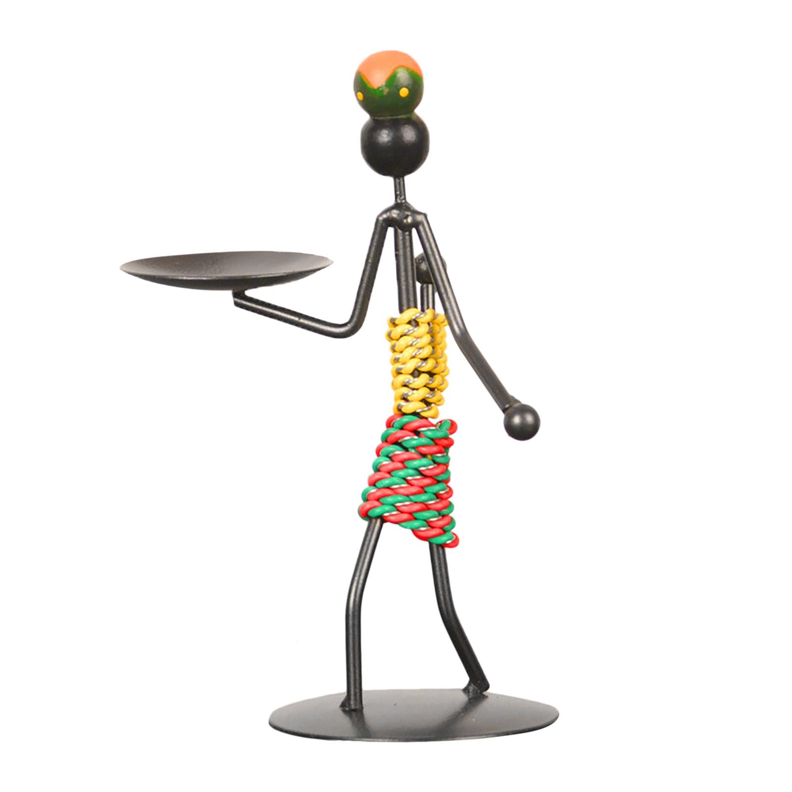 

Металлический креативный ретро-подсвечник, обеденный стол, моделирование человека, вечерние, домашний декор