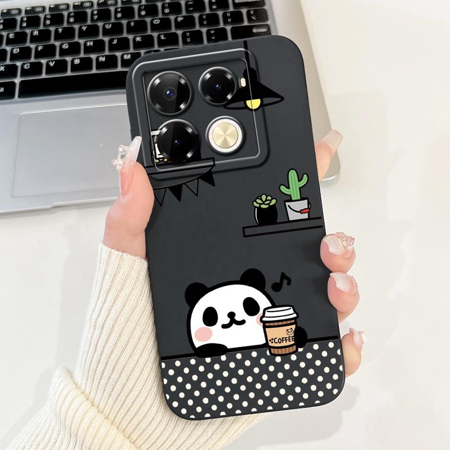 Soft TPU Candy Silicone Phone Case For Infinix Note 40 Pro Plus Note 40 4G 5G Back Cover Note40 4G Bumper Flower Girl Fashion