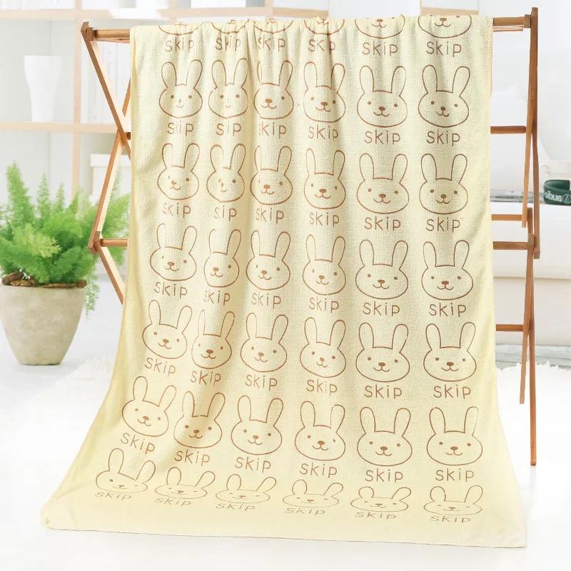 70*140cm Rabbit Microfiber Bath Towel Cute Large Soft Baby Kids Boys Girls Women Towels Beach Swimming Absorbent Wrap Quick Dry
