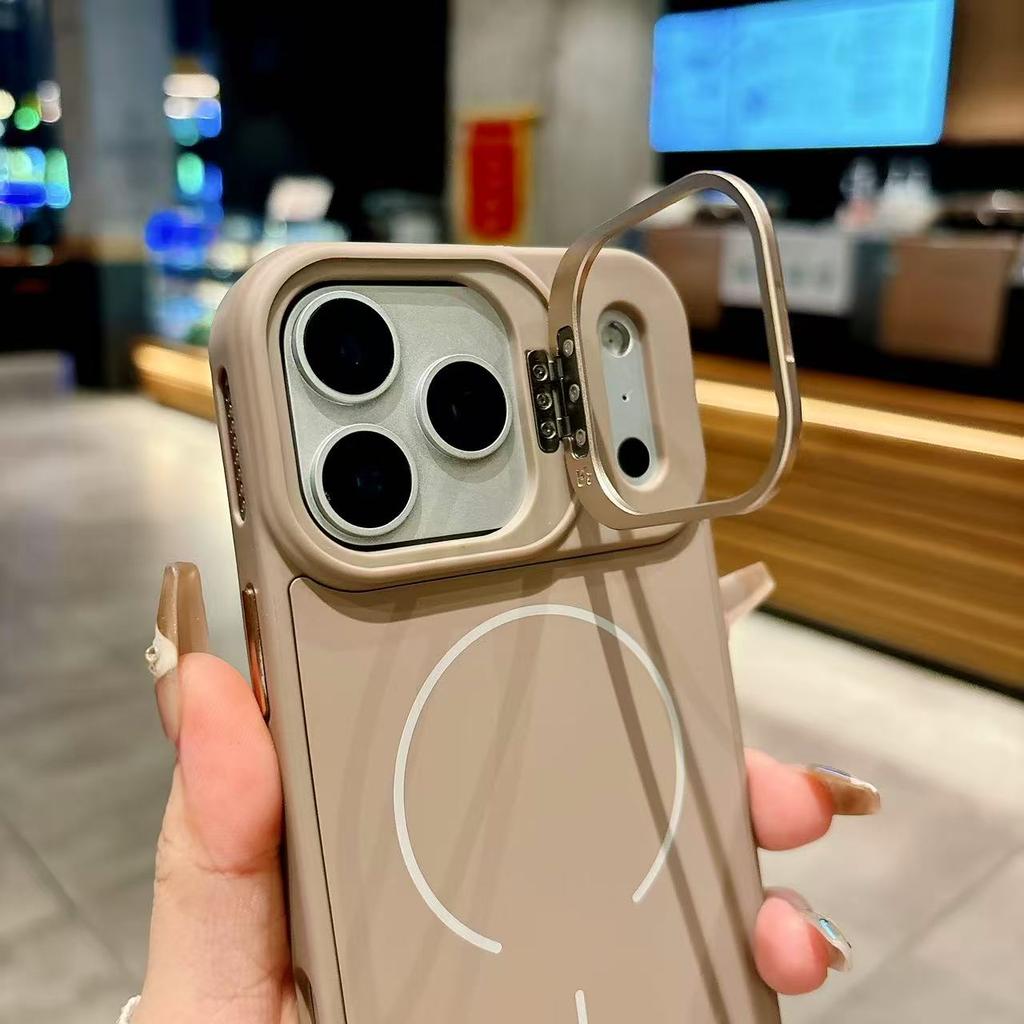 Luxury silicone heat dissipation shockproof cover for iPhone 17 Air 17 16 15 14 13 12 Pro Max lens holder magnetic Phone case