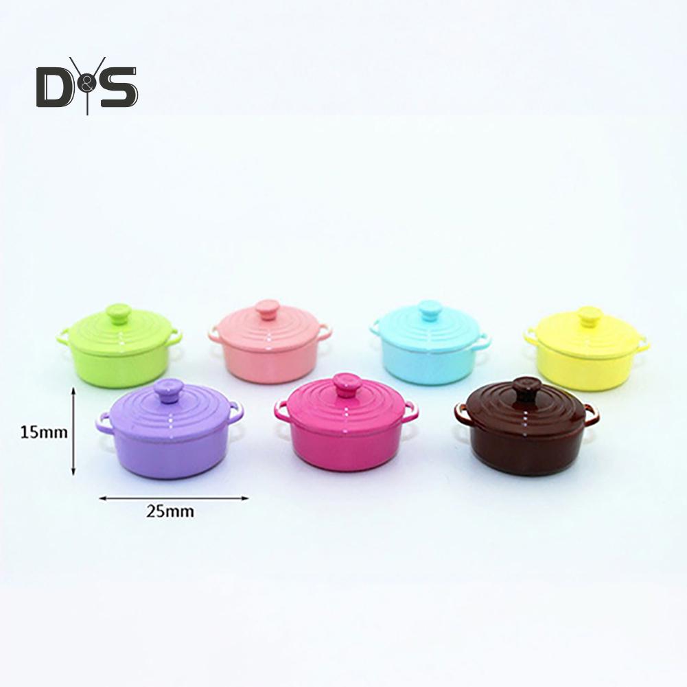 Fancytoy Market Miniatur-Suppentopf in Bonbonfarben, Puppenhaus-Zubehör, Geschenk, Saucenpfanne, Spielzeug