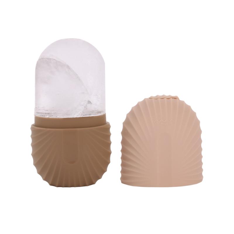 Shell-Shaped Silicone Face Ice Roller, Reusable Ice Cube Tray for Facial Massage and Skin Care