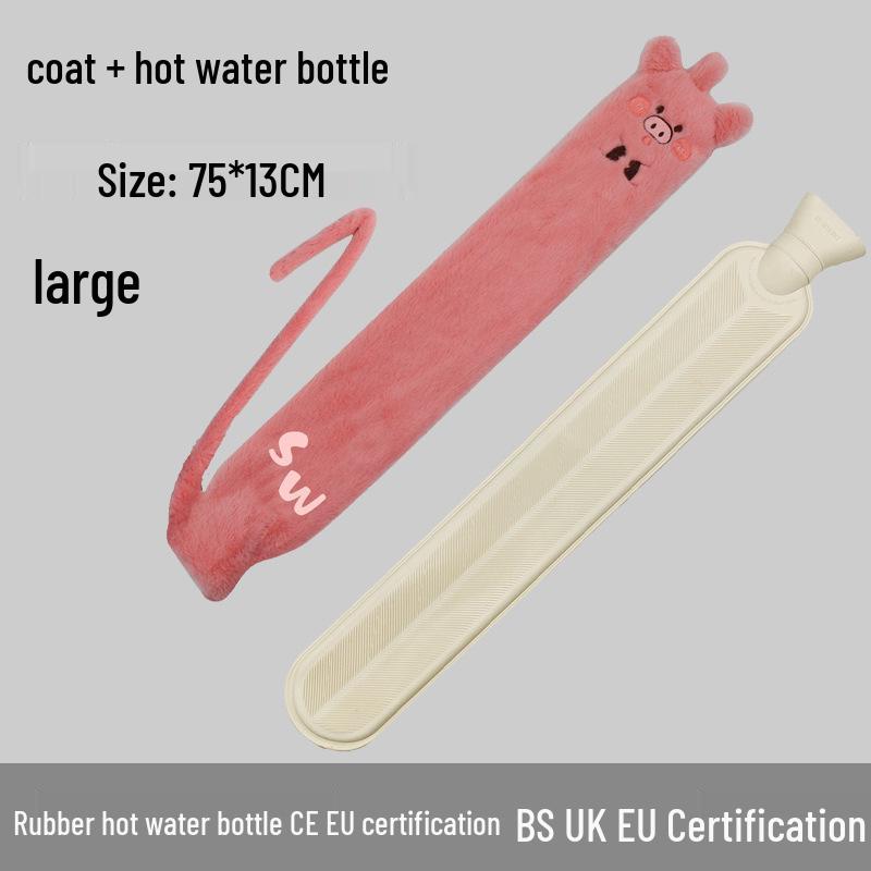 Explosion-Proof Hot Water Bottle: Rubber Design for Stomach and Feet, Long-Lasting Warmth