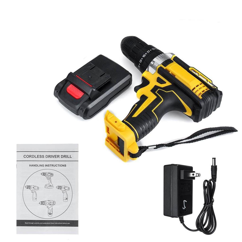 Rechargeable Handheld Electric Screwdriver Impact Lithium Drill Multifunctional Household Wood Drilling Power Tool