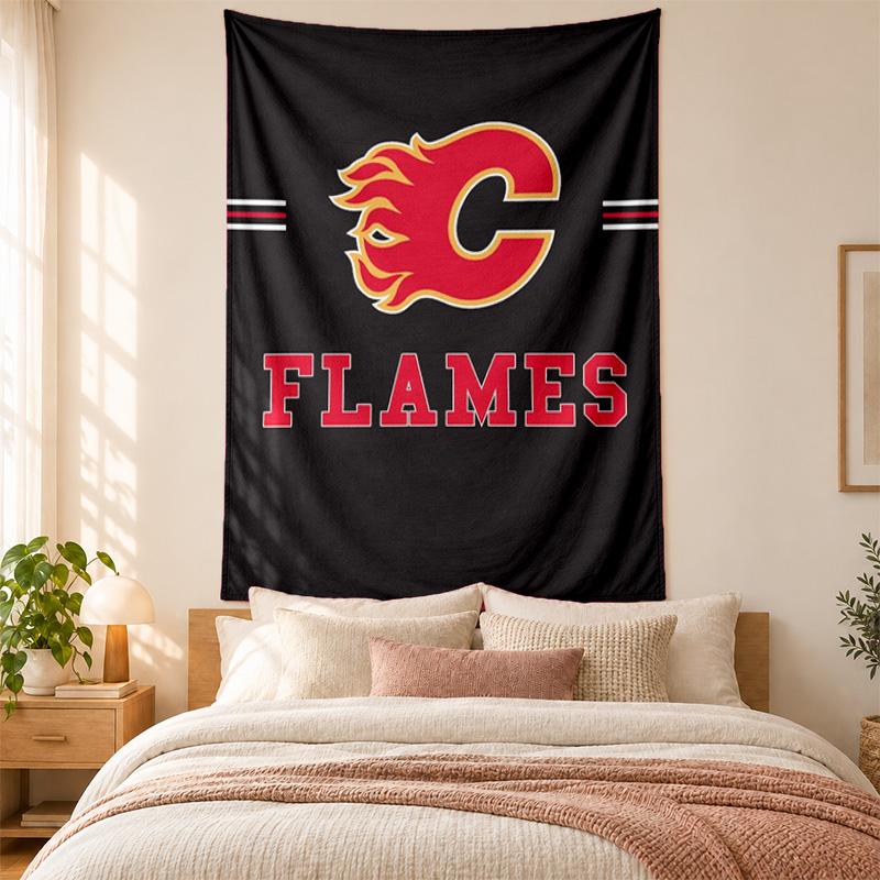 Calgary Flames Tapestry highquality for decorating living room bedroom dorm walls ideal as bedroom wallart orholiday gift