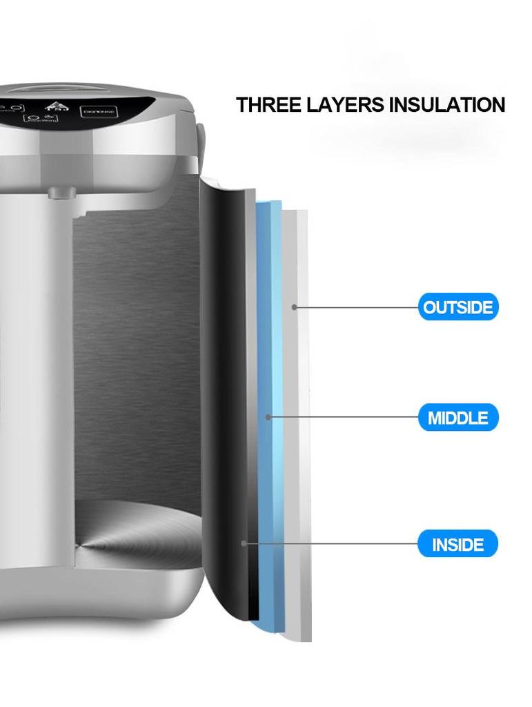 TSJ Stainless Steel Electric Kettle 110V/220V with Automatic Insulation