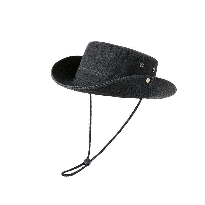 Ретро вымытая широкополая рыбацкая панама-ведро M (56-58cm)