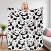 Panda Hug Nap Blanket,Flannel Blanket,Suitable For Sofas,Beds,Cars,Rooms,Offices,Camping,Exquisite Gift Blankets