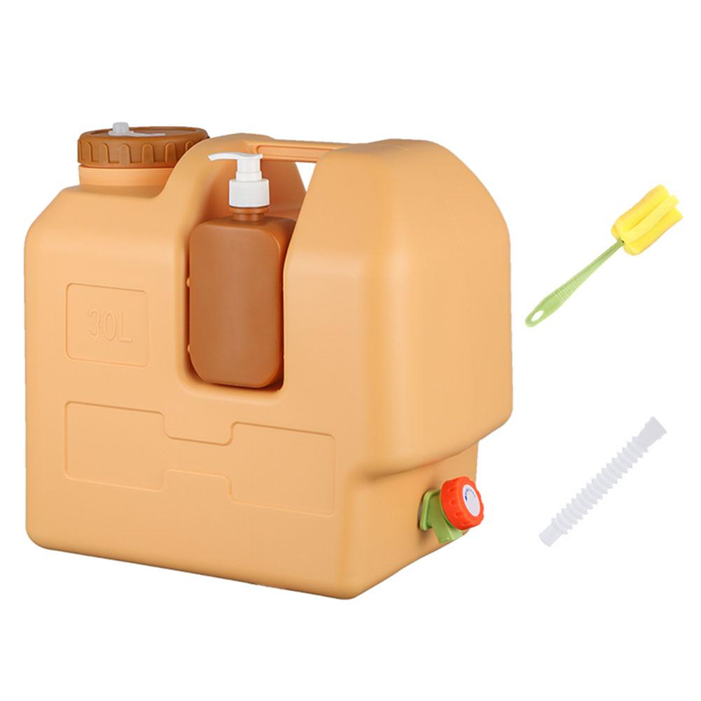 10-30L Water Bucket Large Capacity Portable Drinking Water Canister with Detachable Faucet No Leakage for Outdoor Travel Driving