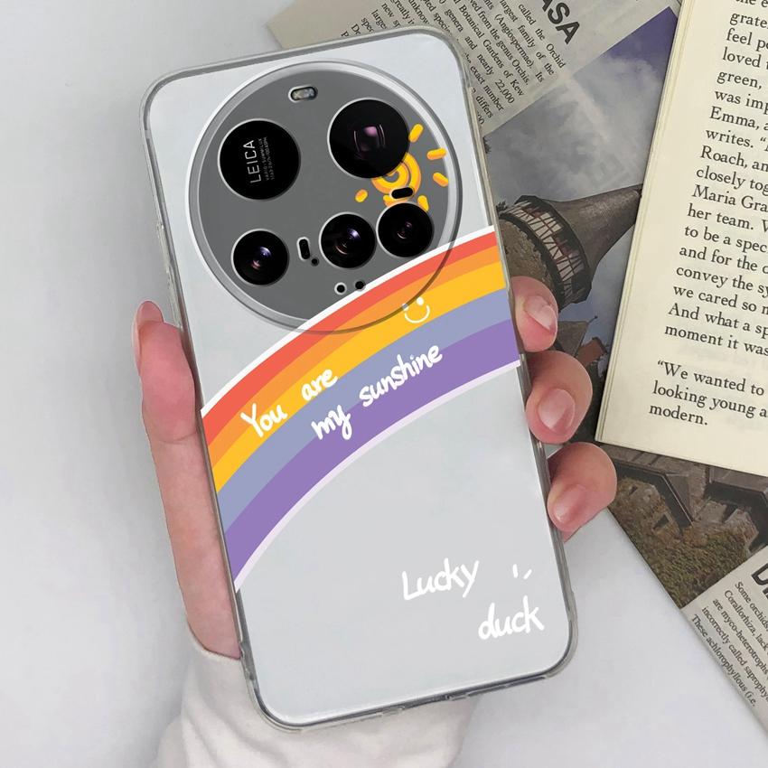 

Чехол для телефона для Xiaomi 15T 15 Ultra Mi 10 11 12 Красивые радужные узоры Прозрачный ТПУ Противоскользящий Защитный Мягкий Чехол-накладка для Xiaomi Корпус Capa Xiaomi Poco C40