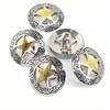 5pcs 30mm Silvery Carved Venus Shell Saddle Western Denim Leather Goods Leather Craft Accessories DIY Decorative Accessories