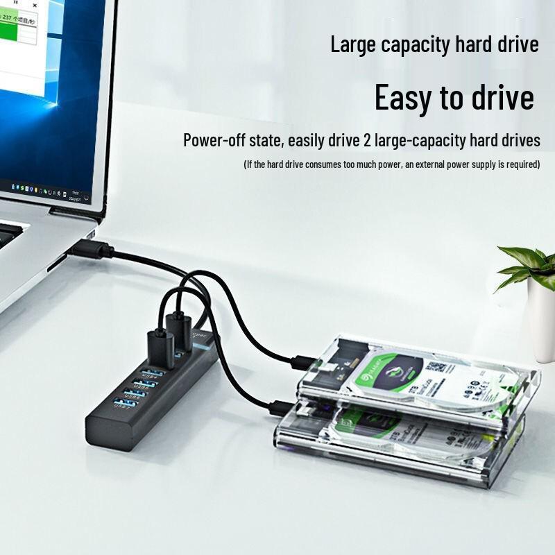 

7-Port High-Speed USB 3.0 and 2.0 Splitter Cable for Fast Data Transfer Bag - 30cm 2.0 USB